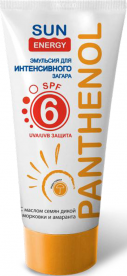 Sun Energy Panthenol Эмульсия для интенсивного загара. SPF 6